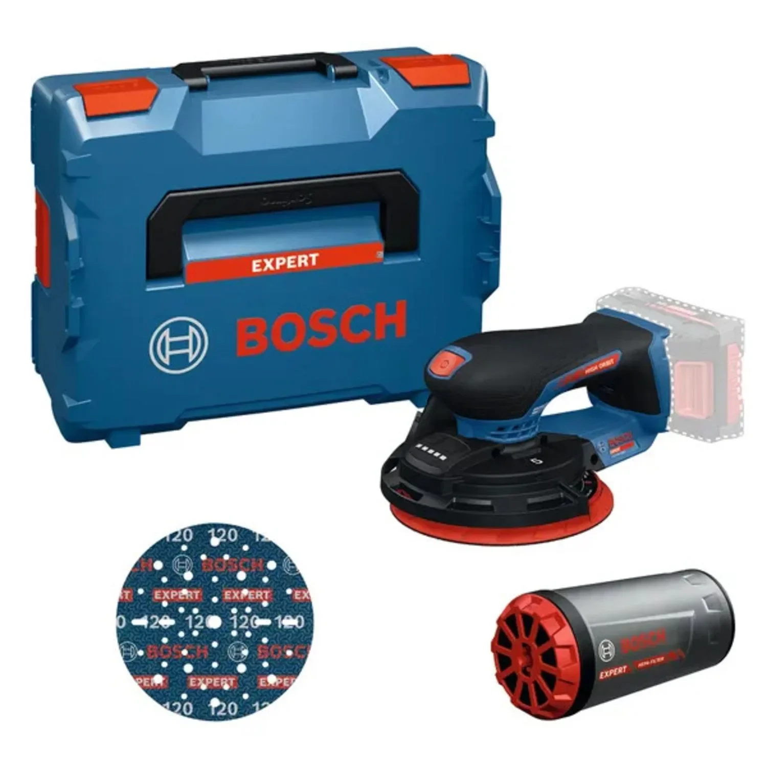 Ponceuse excentrique 18V Bosch Expert EXEX18V-150-5 (sans batterie ni chargeur) + coffret L-BOXX - 0601372900 — vue 1