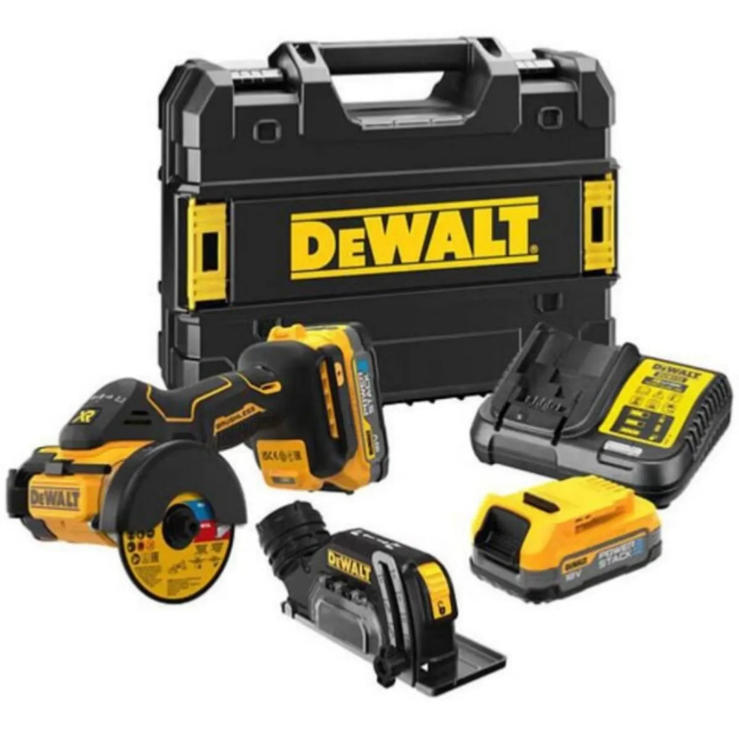 Meuleuse XR 18V Dewalt DCS438E2T-QW 76 mm + 2 batteries 1,7 Ah + chargeur + coffret TSTAK — vue 1