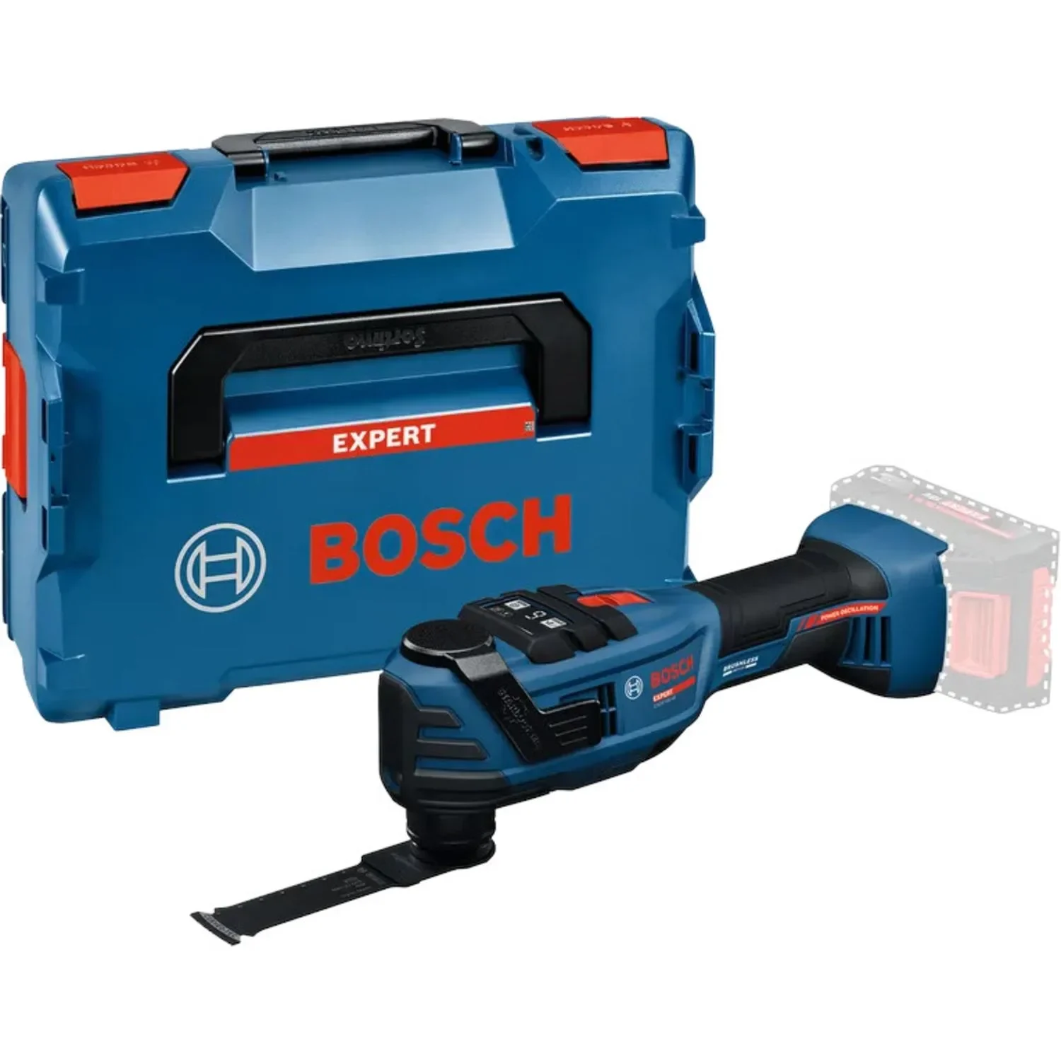 Outil oscillant multifonctions 18V Bosch EXPERT EXOP18V-40 Brushless (sans batterie ni chargeur) + coffret L-BOXX - 06012C0101 — vue 1
