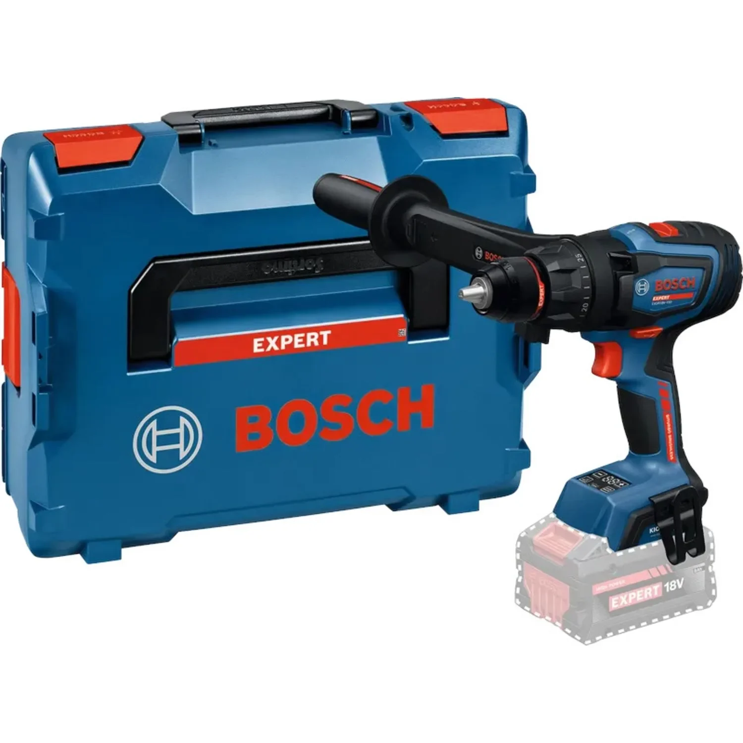 Perceuse-visseuse 18V Bosch Expert EXSR18V-150 Biturbo Brushless (sans batterie ni chargeur) + coffret L-BOXX - 06019R2200 — vue 1