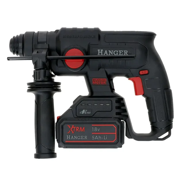 Perforateur SDS-Plus 18V Hanger HX18-22X5 + 2 batteries 5Ah + chargeur + Hangbox - 401201 — vue 3