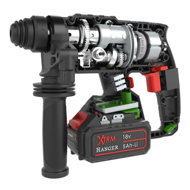 Perforateur SDS-Plus 18V Hanger HX18-22X5 + 2 batteries 5Ah + chargeur + Hangbox - 401201 — vue 6