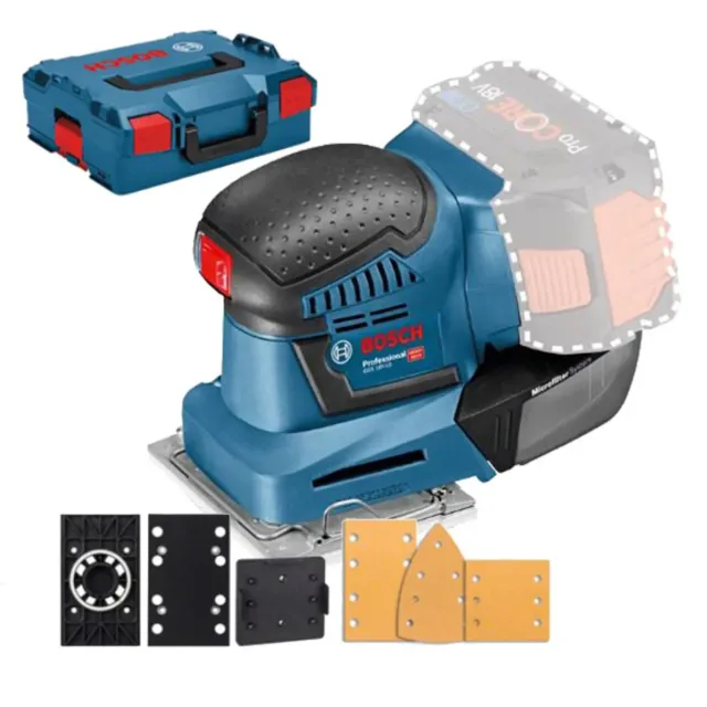 Ponceuse vibrante 18V Bosch GSS 18V-10 Professional (sans batterie ni chargeur) en coffret - 06019D0202 — vue 1