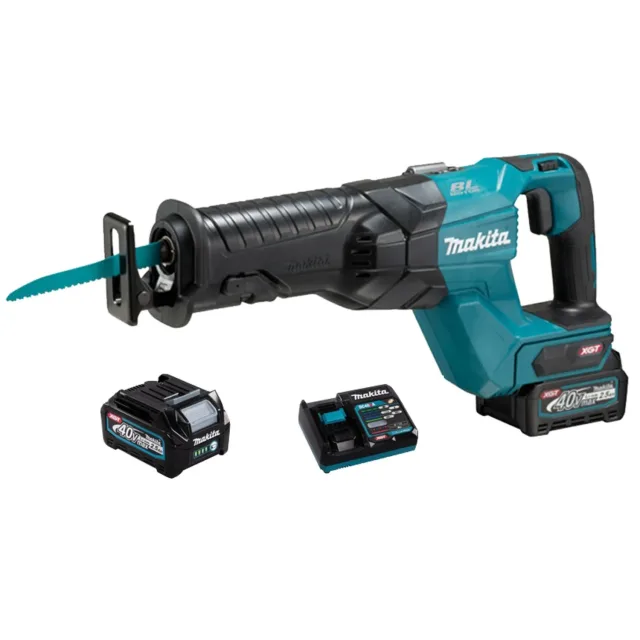 Scie sabre récipro 40V XGT Makita JR001GD201 + 2 batteries 2,5 Ah + chargeur rapide + coffret — vue 1