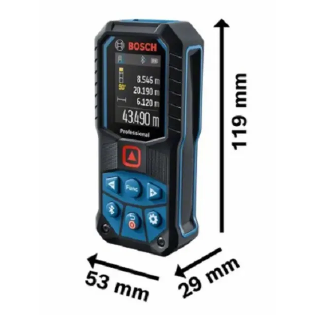 Télémètre laser 2 x 1,5V Bosch GLM 50-27 C Professional rouge + 2 piles AA - 0601072T00 — vue 3