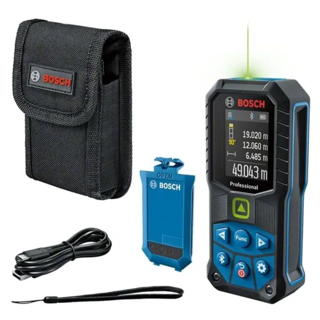 Télémètre laser 3,7V Bosch GLM 50-27 CG Professional + batterie 1Ah - 0601072U01 — vue 1