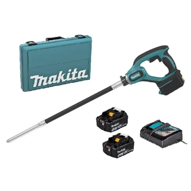 Vibreur à béton LXT 18V + 2 batteries 4 Ah + chargeur + coffret - MAKITA - DVR350RME — vue 1