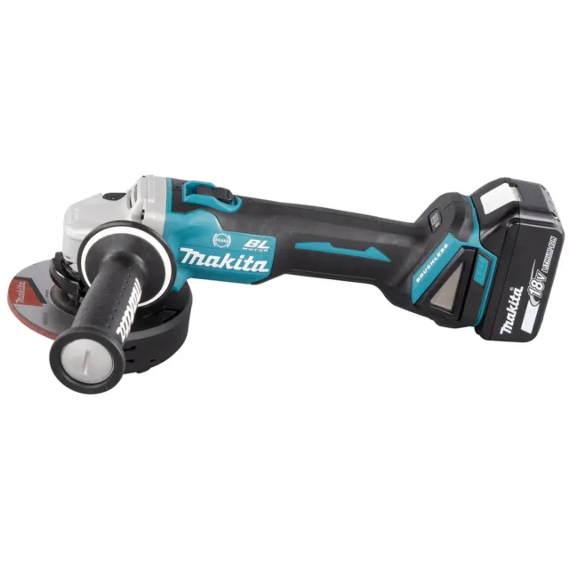 Meuleuse 18V Makita DGA506RTJ + 2 batteries Li-ion 5 Ah BL1850 + chargeur DC18RC + Coffret MAKPAC — vue 3