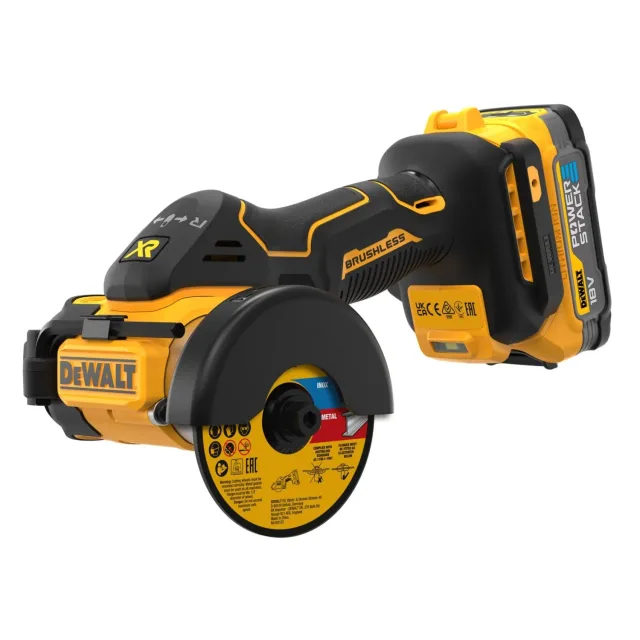 Meuleuse XR 18V Dewalt DCS438E2T-QW 76 mm + 2 batteries 1,7 Ah + chargeur + coffret TSTAK — vue 3