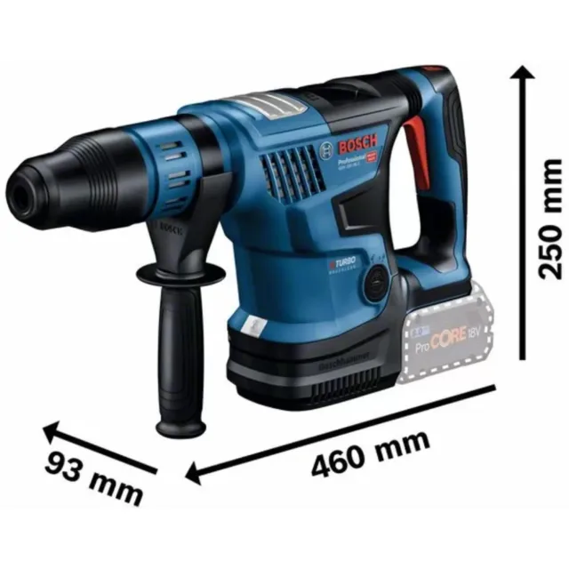 Perforateur SDS-max 18V Bosch GBH 18V-36 C Biturbo (sans batterie ni chargeur) + coffret - 0611915001 — vue 4